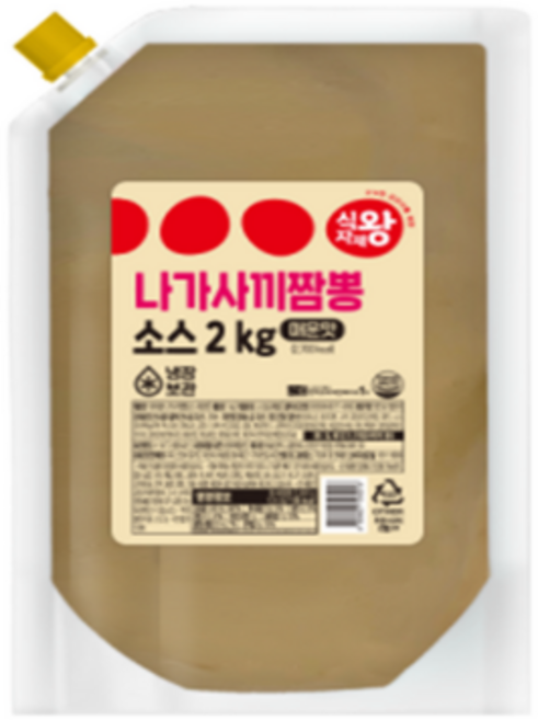 식자재왕 나가사끼짬뽕소스 매운맛, 1개, 2kg