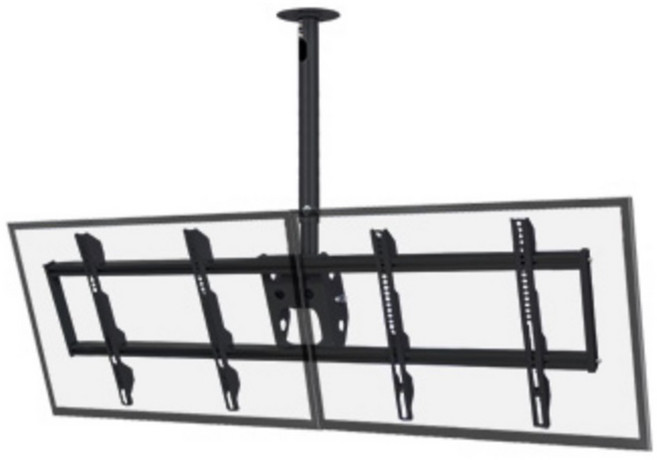 듀얼 TV 천장형 브라켓 2개 2대 55인치 50인치 49인치 48인치 47인치 45인치 43인치 42인치 40인치 멀티 티비봉 모니터 천정거치대, 기본속봉, 1000mm브라켓