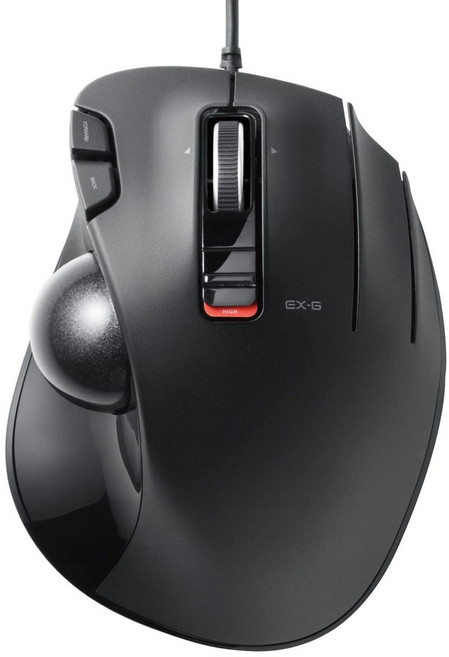 ELECOM 트랙볼 마우스 엄지 5 버튼 틸트 기능 유선 블랙 M-XT2URBK, 상세페이지 참조, 상세페이지 참조
