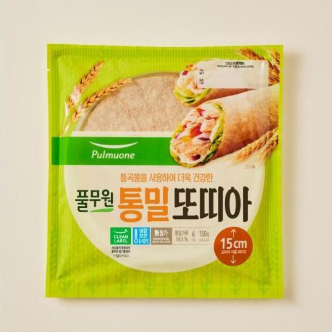 풀무원 통밀 또띠아 15cm(6입), 1개, 150g