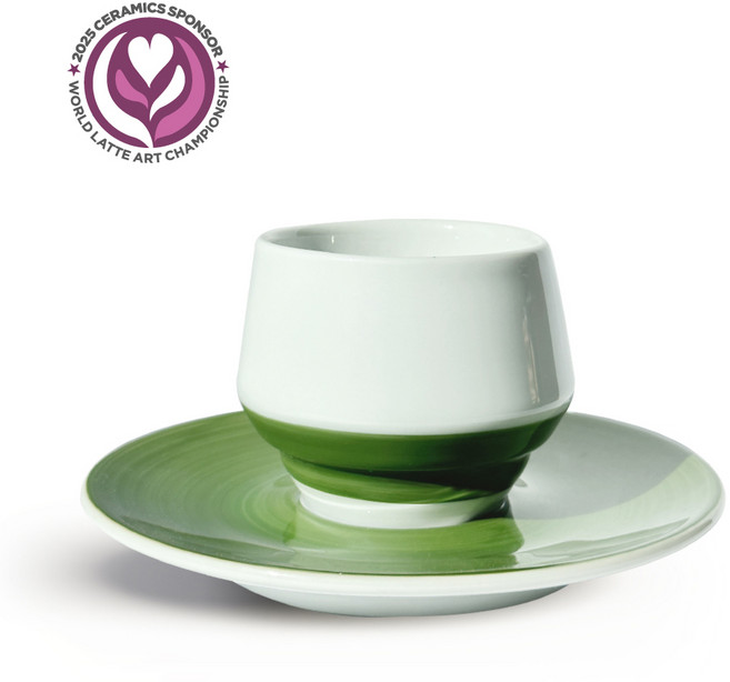 클럽하우스 마니코 더블 에스프레소잔 페인티드 그린 120ml, 1개