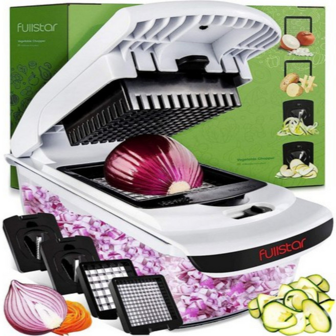 풀스타 Fullstar 야채 슬라이서 다지기 돌려깎기 쵸퍼, 1개, Fullstar Vegetable Chopper