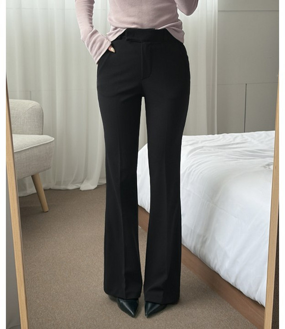 [2기장4사이즈] 모델핏 인밴딩 스판 슬림 부츠컷 슬랙스