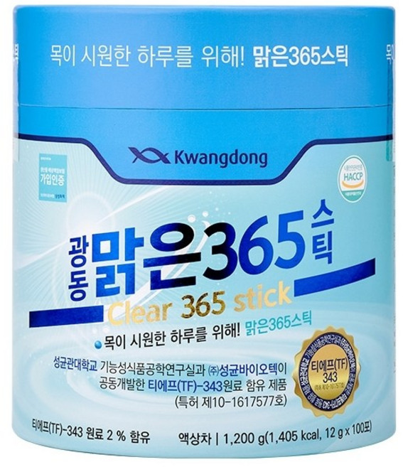 광동 맑은365스틱 목관리 특허원료 TF-343 목이시원한 전통원료 함유, 600g, 2세트
