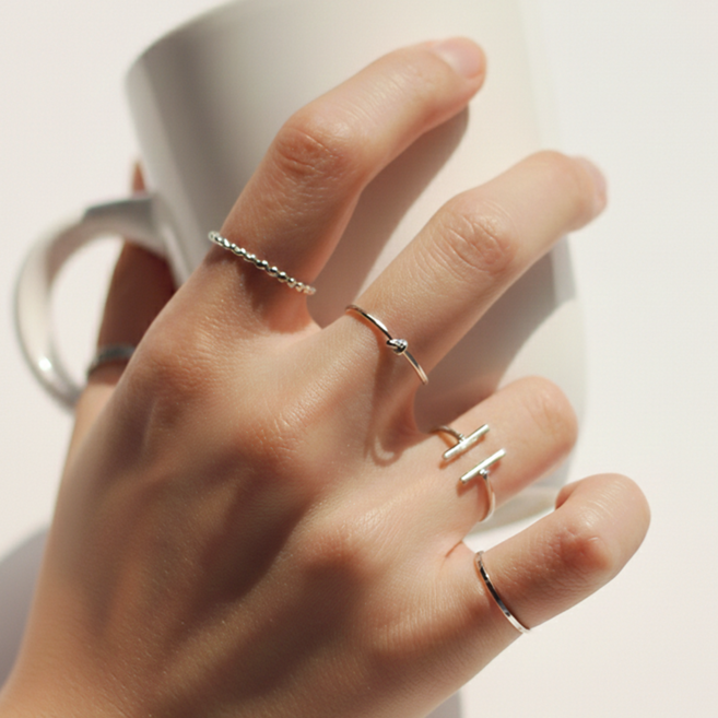 데일리 레이어드 패션반지 실반지 포인트 오픈링 20개세트