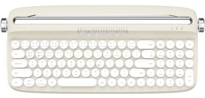 엑토 레트로2 블루투스 멀티페어링 풀배열 유무선겸용 일반형 키보드, 샌드베이지색, B309