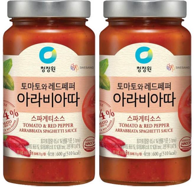 청정원 아라비아따 파스타소스 600g 2개