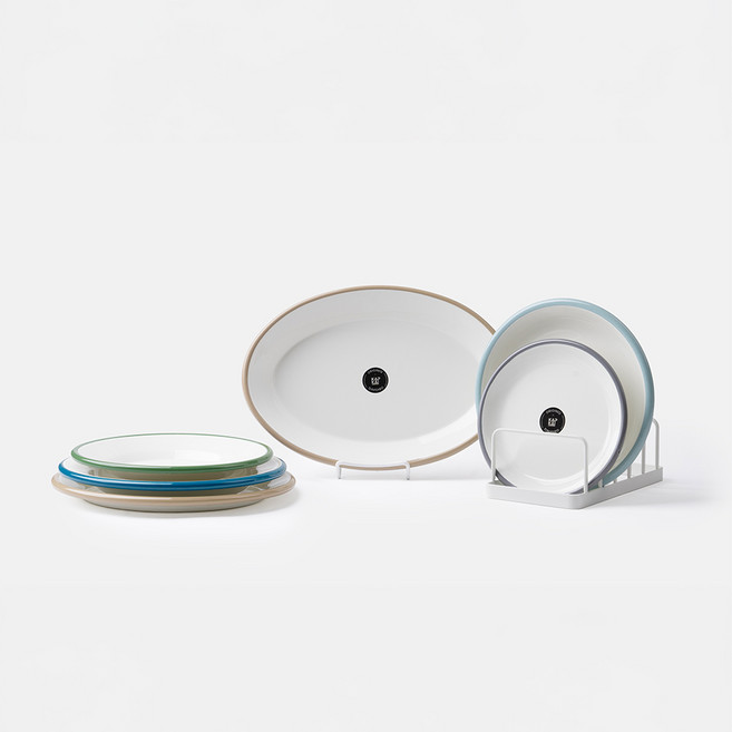 오리지니크 캅카 법랑 접시 파스타 플레이팅 디쉬 세트, 1개, 단품