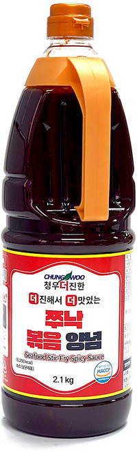 청우 더진한 쭈낙볶음양념 쭈꾸미 낙지 볶음소스, 2.1kg, 1개