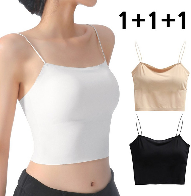 희야홈 심리스 끈나시 크롭 캡내장 3종 세트