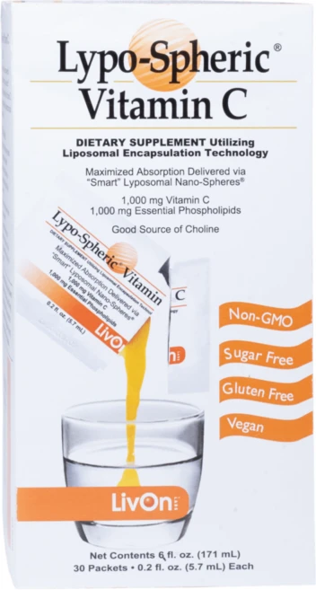 리브온 리포 스페릭 리포좀 비타민 C 1000mg 30팩 아스코르브산 콜린 인지질 3개, 171ml, 1개 - 쿠팡