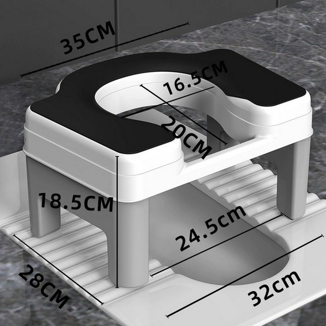 구멍 뚫린 의자 접이식 간이 변기 가정용 좌욕 어르신, 1개