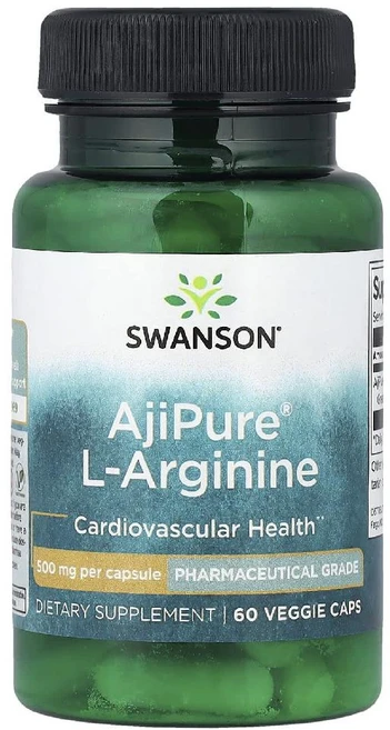 Swanson AjiPure L-아르기닌 500mg L-Arginine, 2개, 60정 - 쿠팡