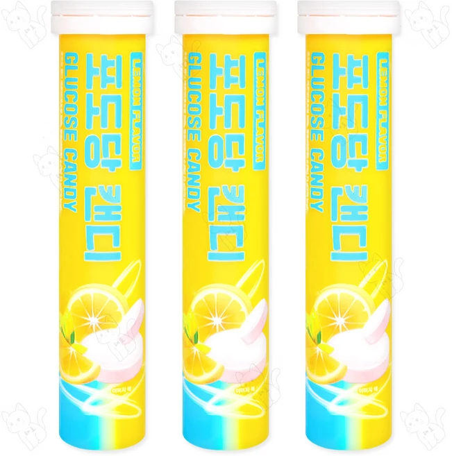 포도당 캔디 20정 레몬맛, 3개, 71g - 쿠팡