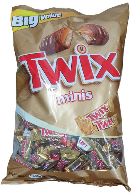 트윅스 미니스 빅백 1400g 개별포장 대용량 초콜릿(N), 1개