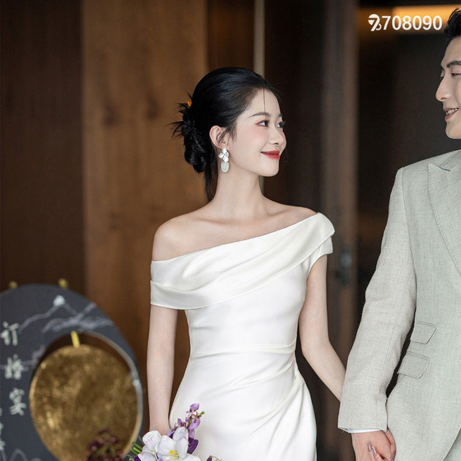 708090 웨딩 파티 머메이드 드레스 이브닝드레스 피로연 드레스