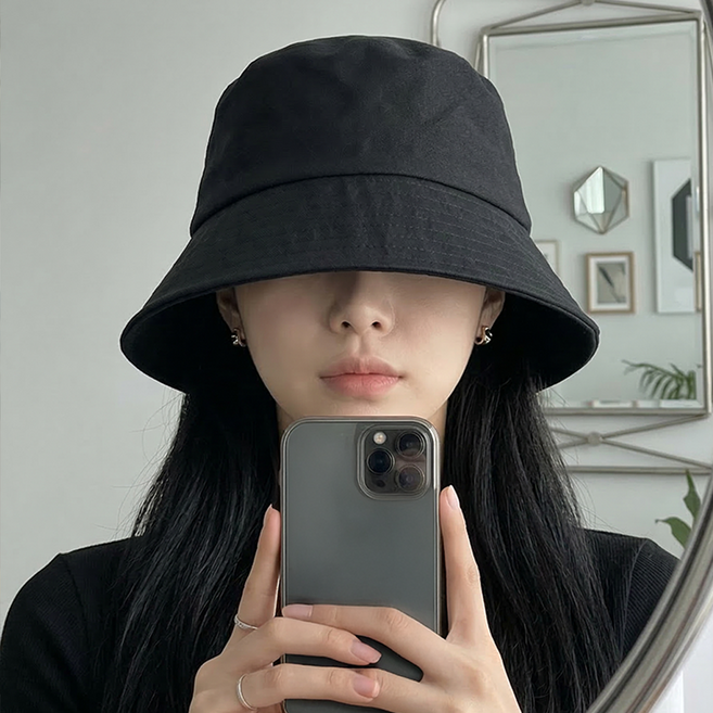 아노유 챙넓은 100%순면 버킷햇 얼굴커버 벙거지모자