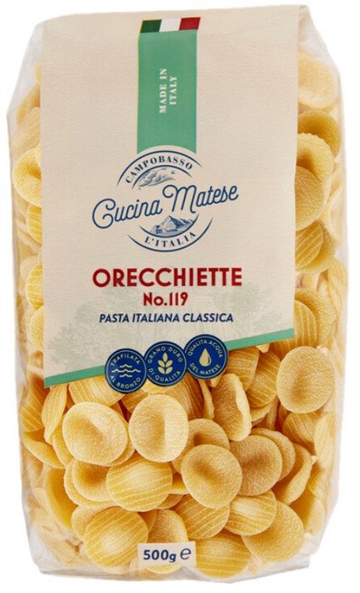 쿠치나 마테세 이탈리안 오레키에테 파스타면 500g Cucina Matese Orecchiette Italian Pasta, 1개