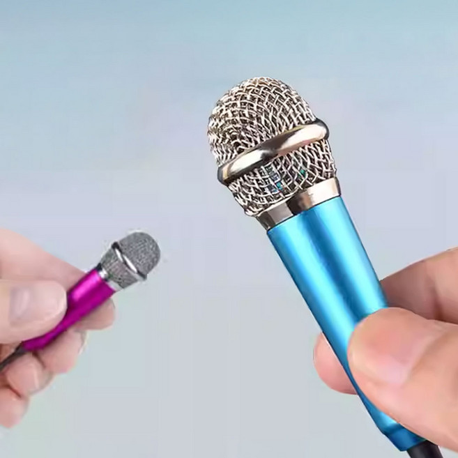 꽂는순간 노래방 완성 스트레스 날리는 미니 마이크, 블루+실버