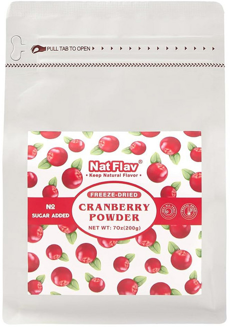 NAT FLAV Freeze Dried Cranberry Powder 7oz | NAT플레이브 크랜베리 파우더, 1개