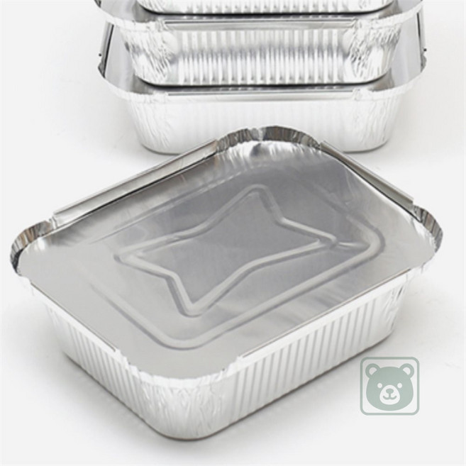 꼭필스 은박도시락 뚜껑포함 5p 17.3x14.2cm 김밥일회용도시락