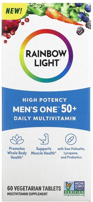 레인보우라이트 Mens One 50세 이상 데일리 종합비타민 베지 정제 60정, 1개 - 쿠팡