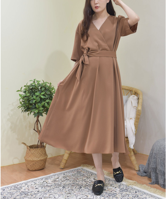 [아이엠수] 마돈나 사선 랩원피스