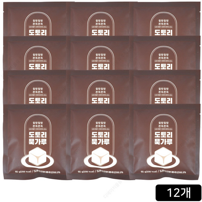 명인 도토리묵가루 60g*12팩, 60g, 12개