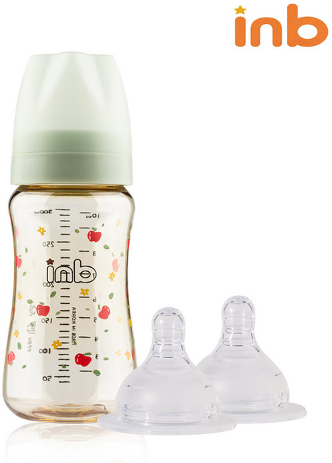 아이앤비 애플 ppsu 젖병 + 젖꼭지 세트, 노꼭지 300ml 애플세이지, 자동 2p, 1개