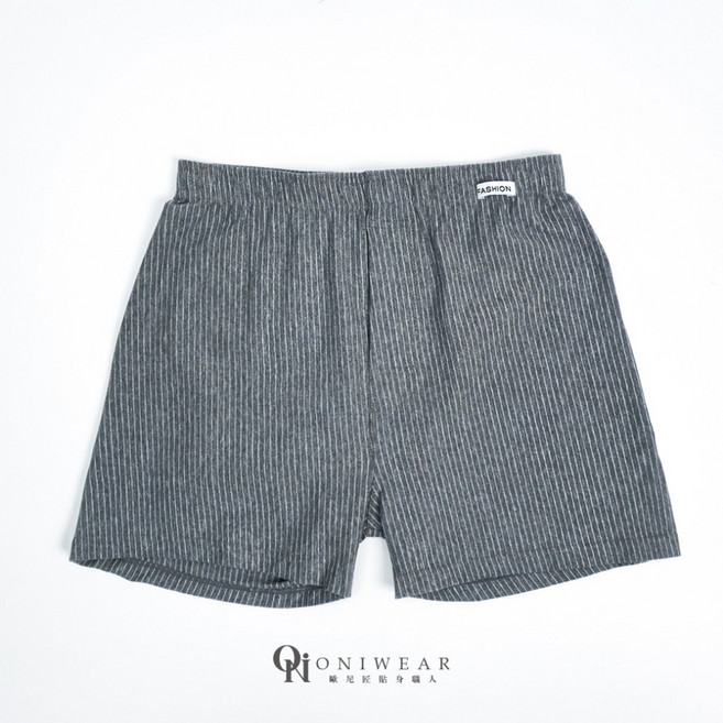 OniWear 男士四角褲 經典直條紋純棉平口褲