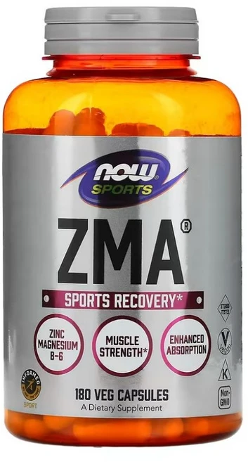 NOW Foods Sports ZMA 1PACKAGE 운동 후 회복 베지 캡슐, 180정, 1개 - 쿠팡