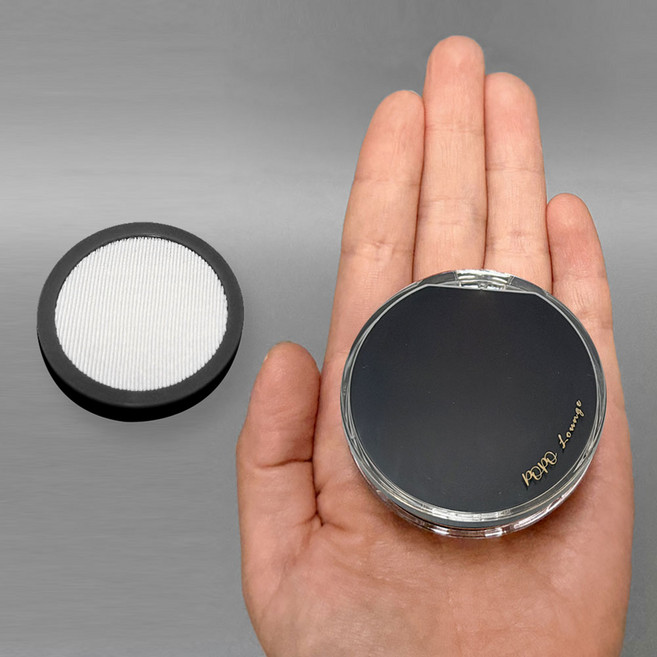 포포라운지 메쉬망 미니 쿠션 파데프리 화장품 용기 에어쿠션 케이스, 1개, 블랙골드