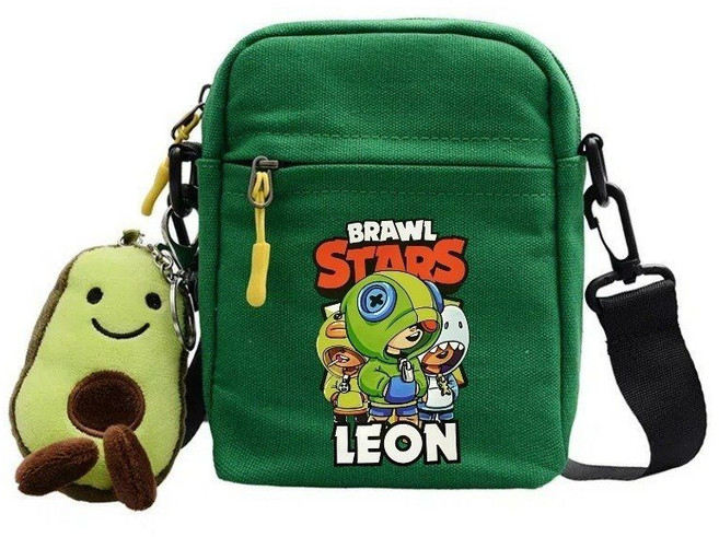 브롤스타즈 크로스백 학생 책가방 레온스파이크페니 가방+인형