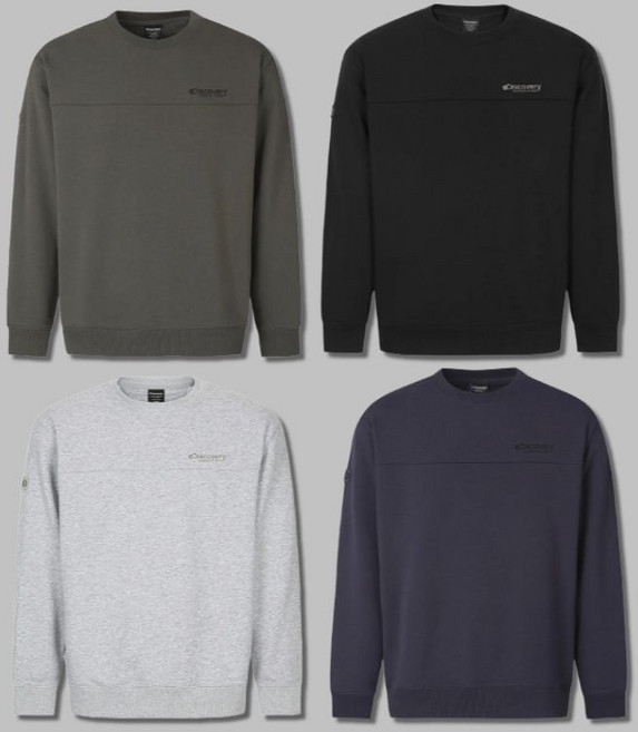 백화점정품 디스커버리 남성 맨투맨 데일리 상의 긴소매 트레이닝 긴팔 티셔츠