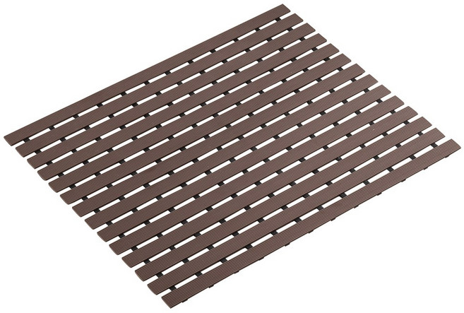 하비비 미끄럼방지 욕실매트 61cm * 50cm 브라운, 1개