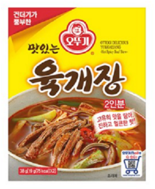 오뚜기 즉석육개장, 38g, 13개