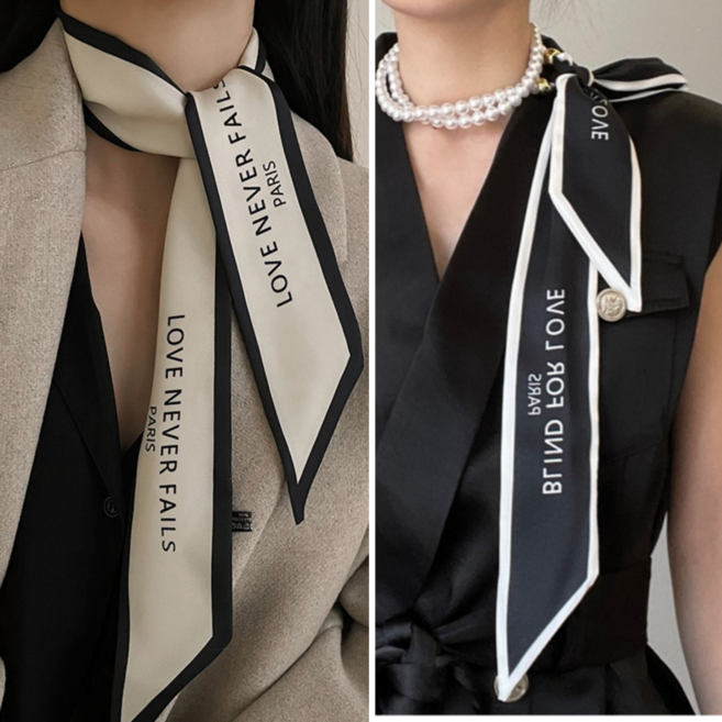 워니비 2종세트 미니 타이 스카프 쁘띠 선물상자