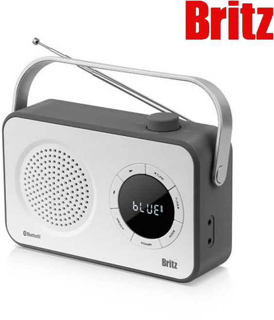 브리츠 포터블 라디오 블루투스 스피커 BZ-R800BT, 화이트색상(WHITE)