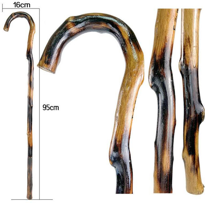 명아주 지팡이 노인 원목 어르신 고급 나무 어싱 스틱 청려장 연수목, I, 1개