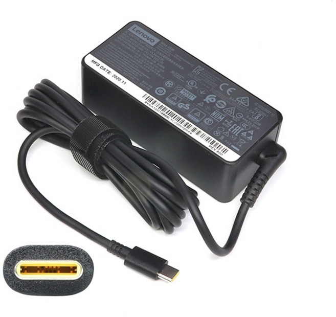 (레노버) 아답터 100-240V / 20V 2.25A 45W Lenovo (USB-C타입) ADLX45YLC3D 전원케이블 미포함, 1개
