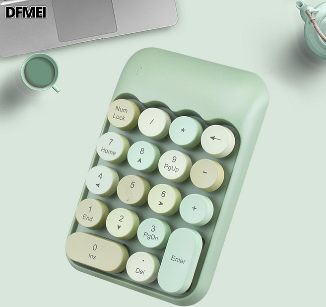 DFMEI 摩天手X910無線數字鍵盤外接財務用密碼數字小鍵盤, BSUN TOY, 如圖, 混綠色