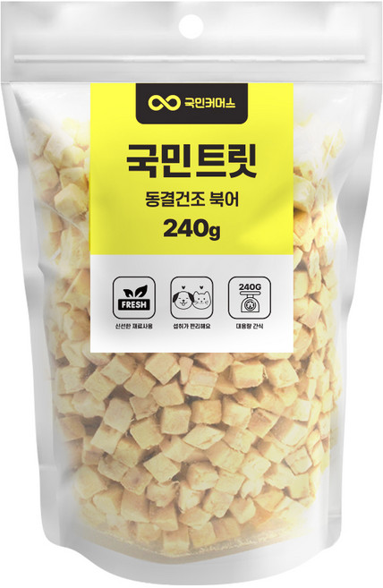 국민트릿 동결건조 북어 240g 애견 강아지 간식 트릿, 1개