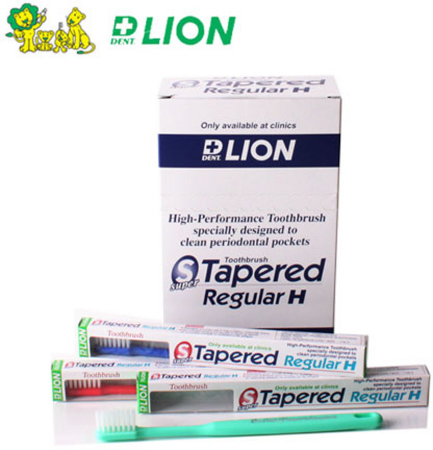 일본칫솔 Super Tapered Regular-H칫솔10개 미세모칫솔 작은칫솔 사은품 치간칫솔2P+케이스