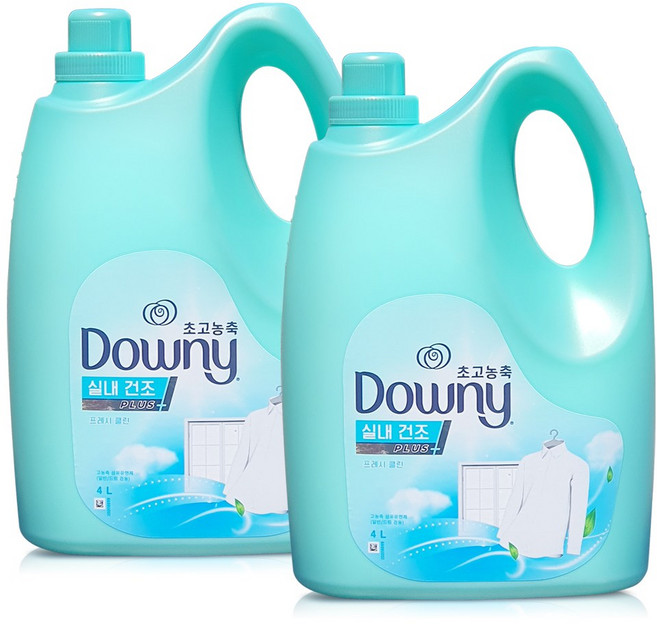 다우니 엑스퍼트 실내건조 섬유유연제 4L, 2개