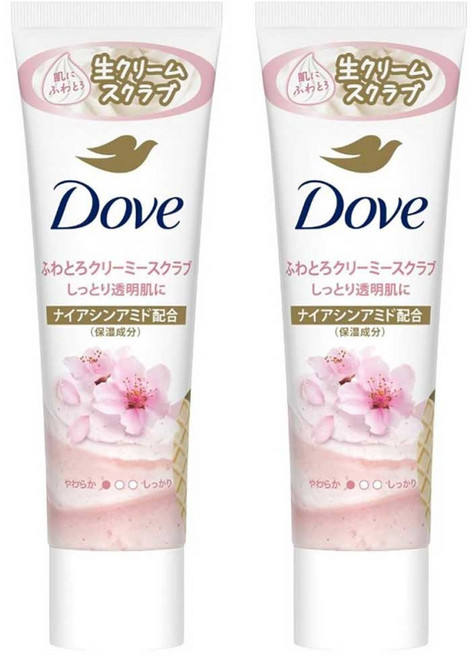 도브 퐁신걸쭉 크리미 스크럽 사쿠라 & 머스크, 50g, 2개
