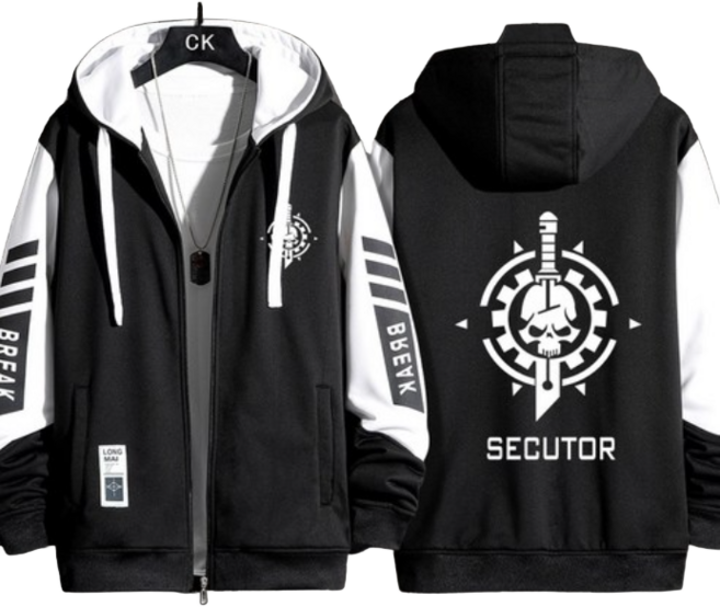 워해머 40K 스페이스 마린 2 문양 긴팔 후드 집업 자켓 외투 캐쥬얼 남녀공용 굿즈