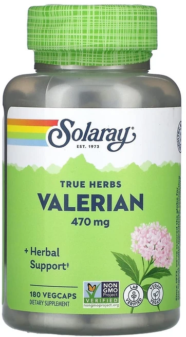 솔라레이 True Herbs 발레리안 470mg 베지 캡슐 180정, SOR01631, 1개 - 쿠팡