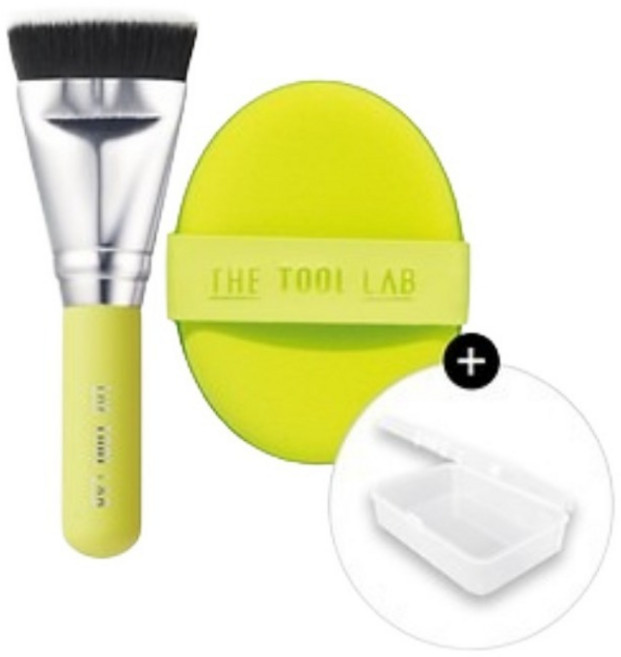THE TOOL LAB, 1套, 水光款粉撲刷具組(綠色)
