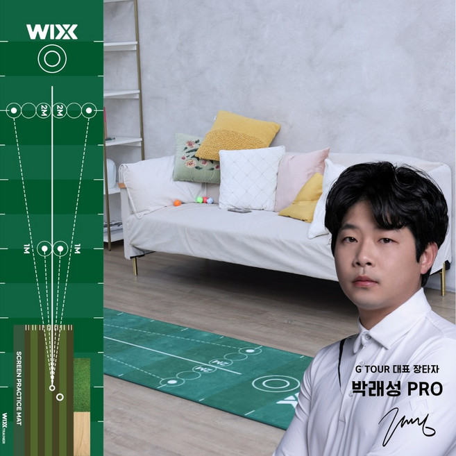 윅스 파크 골프 겸용 스크린 퍼팅 매트 무소음 실전용, 파크골프겸용매트