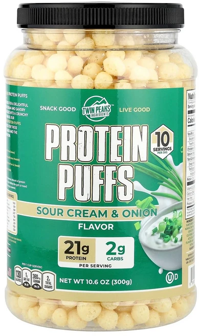 아이허브 프로틴 퍼프 사워 크림 & 양파 300g(10.6oz), TWP79606, 1개, 300g - 쿠팡